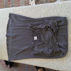 Used Cabi Navy&White Striped Launch Maxi Dress, size S